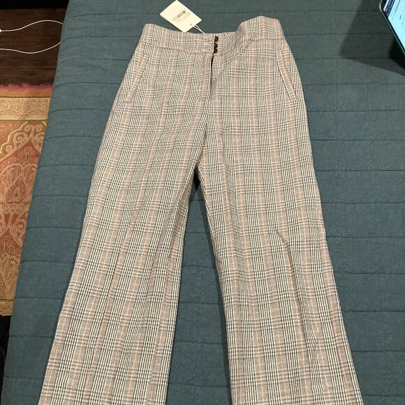 Sezane Marty Gray Plaid Trousers - Picture 5 of 9